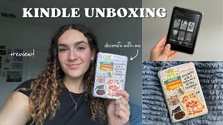 I got a Kindle┃📖💖 Kindle unboxing decorating and review [upl. by Aetnahs]