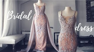 MAKING A WEDDING PARTY DRESS  SECOND WEDDING DRESS [upl. by Jarvey]