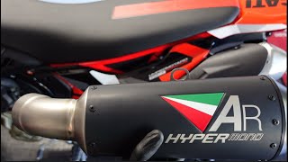 I installed an Austin Racing slip on exhaust on my Ducati Hypermotard 698 Mono RVE [upl. by Akiret]