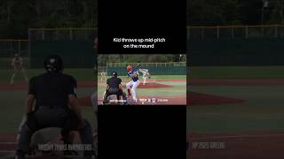 Kid throws up midpitch on the mound shorts [upl. by Garrik]