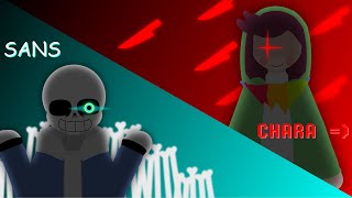 Sans Vs StoryShift Chara ReAnimated Ver  StickNodes Animation [upl. by Vladamir201]