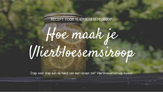 Vlierbloesemsiroop maken  Hoe maak je Vlierbloesemsiroop [upl. by Manvil109]