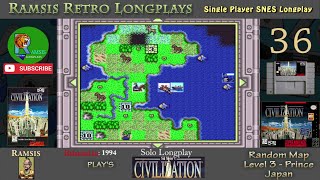 Sid Meiers Civilization  1994  SNES  Prince  Random  Japan  Episode 36 [upl. by Mosnar283]