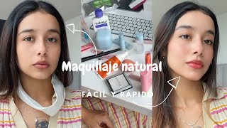 maquillaje natural✨ maquillaje para principiantes sin base ni corrector  fácil y rápido [upl. by Eceinehs]