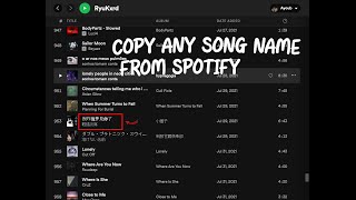 How to copy a song name from Spotify [upl. by Wichern]