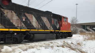 FRIDAY RUN CN 589 passing March and Corkstown road FT Matt G Trainz  21122 [upl. by Culbert]