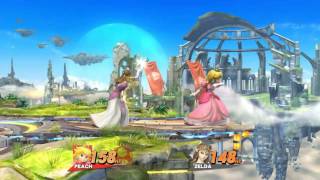 Super Smash Bros For Wii U Peach Vs Zelda Princess Duel [upl. by Reitrac562]