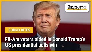 FilAm voters aided in Donald Trump’s US presidential polls win [upl. by Uticas]