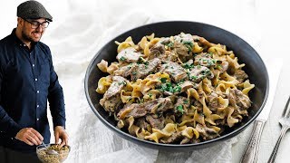 Easy Beef Stroganoff Recipe [upl. by Googins]