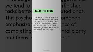 Philosophy Insights  The Zeigarnik Effect [upl. by Melas]