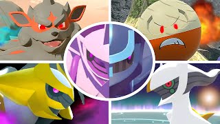 Pokémon Legends Arceus  All Bosses  Cutscenes [upl. by Rodger144]