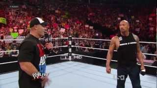 John Cena Owns The Rock  WWE Raw 22712 HD [upl. by Prouty968]