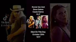 Ronnie Van Zant Steve amp Cassie Gaines Died On This Day 1977 RIP [upl. by Landre]