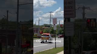 Limerick Fire Dept Chief51 Responding to a Vehicle Accident [upl. by Anaidirib]