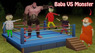 Baba VS Monster  Boxing Fight  Gulli Bulli And Monster  Gulli Bulli  Make Joke Of Horror [upl. by Uol]