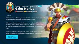 \ Rise of Kingdoms Lost Crusade  Gaius Marius the Reformer of the Legions ELITE [upl. by Inavihs]