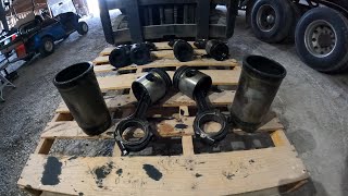 John Deere 4840 overhaul part 5 Sleeve and piston removal [upl. by Ahsilla]