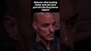 Moicano after beating Dober and mfs dont give him the  bonus moneymoicano davidgoggins ufc [upl. by Schmitt]