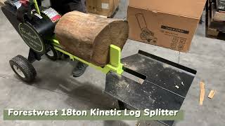 Forestwest 18ton Kinetic Log Splitter Split Australian Hard wood [upl. by Meli434]