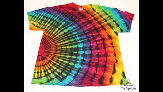 The Complete Process Of How To Reverse Dye A Rainbow Fan Fold Tie Dye Shirt [upl. by Hsot]