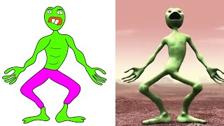 Dame Tu Casita Song Funny Drawing Meme  Ei Chombo  Alien Dance Drawing Meme [upl. by Ainerbas]