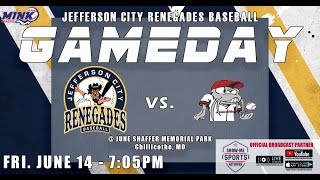 BSB Jefferson City Renegades  Chillicothe Mudcats 061424 Broadcast 0582 [upl. by Nilsoj]