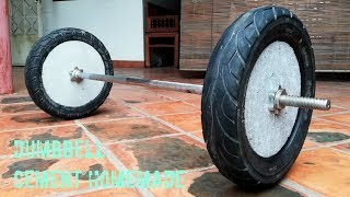 Amazing How to make homemade weight Barbell for gym at home [upl. by Hcurob]