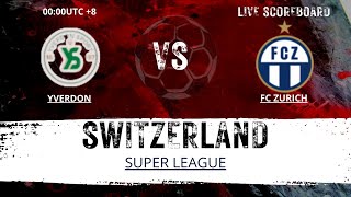 Yverdon VS FC Zurich SWITZERLAND Super League LIVESCORE [upl. by Ienttirb698]