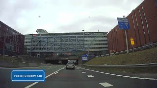 Driving in The Netherlands RING A10 Amsterdam  Amsterdam Highway  Zeeburgertunnel  Coentunnel [upl. by Ormond]