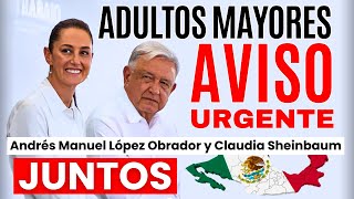 💥AMLO Y CLAUDIA JUNTOS DESTAPAN NOTICION Y UN AVISO URGENTE💥QUE LO SEPAN ADULTOS MAYORES 💥 [upl. by Ahsuatan]