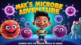 Max’s Microbe Adventure Journey into the Hidden World of Germs Hygiene for Kids Science Stories [upl. by Deyas]