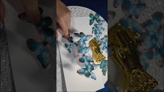 DIY Winter butterfly popup card Beautiful amp fairy scene ❄️🌨️🩵 wintercard diycards [upl. by Eserehs]