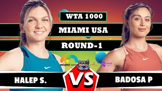 🔴LIVE HALEP VS BADOSA  MIAMI USA 2024  AO tennis gameplay  TAG [upl. by Nollaf]