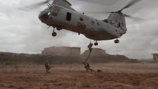 Marines Fast Rope to Get on the Ground Without Touching Down [upl. by Elenore]