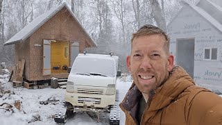 Rebuilding OffGrid Cabin at our Abandoned Homestead prepping for Alaskas winter [upl. by Nnaecyoj]