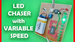 LED Chaser with Variable Speed  LED PROJECT [upl. by Ilohcin]