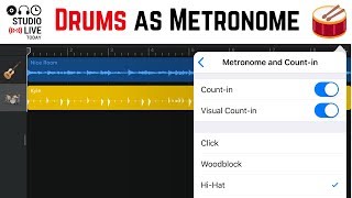 How to use drums as a metronome click track in GarageBand iOS [upl. by Ashlin]