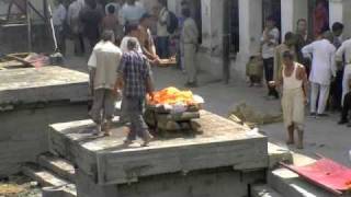 Human Cremation Pashupatinath Nepal [upl. by Yniar865]