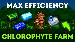 How to Make the Most EFFICIENT Chlorophyte Farm in Terraria 14 [upl. by Aztilem]