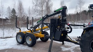 Köp Traktor Valtra A114 med Moheda 101 4WD skogsvagn på Klaravik [upl. by Dasha]