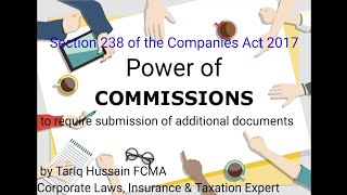 Section 238 of the Companies Act 2017 by Tariq Hussain FCMA [upl. by Ahsimin521]