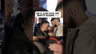 Gib vs Slim face off Misfits Boxing 👀😳trending funny anesongib shorts ksi misfitsboxing [upl. by Labana]