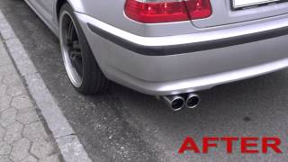 BMW E46 318I Valvetronic with Supersprints sports exhaust [upl. by Notsruht]