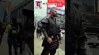 Ragnar Lothbrok in street fashion with traditional viking warrior style vikings fyp fypシ゚viral [upl. by Perretta673]