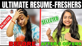 No skills Freshers RESUME🔥Make Incredible RESUME in 15Mins🔴Get Interview CALLS Instantly🤯 [upl. by Comfort]