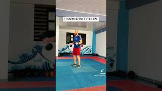 Hammer Bicep Curls  Ejercicios de brazos con mancuernas ejercicios ejerciciosconmancuernas [upl. by Eikin]