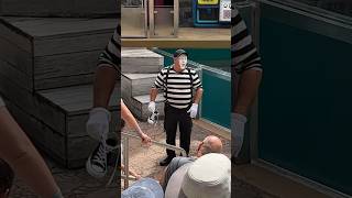 Bad Idea Tom the Mime and the Smelly Shoe at SeaWorld 😂 seaworldmime funny tomthemime [upl. by Cann]