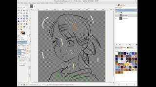 Overview of new GMIC filter Colorize lineart smart paint for colorizing comics [upl. by Ennad445]