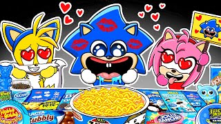 Baby Shin Sonic Tapes Get A Fan Club and Best of Dessert BLUE Food Mukbang Animation  ASMR [upl. by Rior]