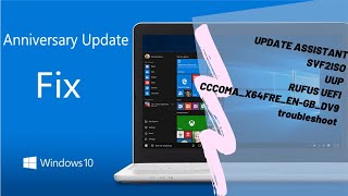 Windows 10 RTM 1903  Update Assistant SVF2ISO UUP Rufus UEFI CCCOMAX64FREENGBDV9 troubleshoot [upl. by Arotahs]